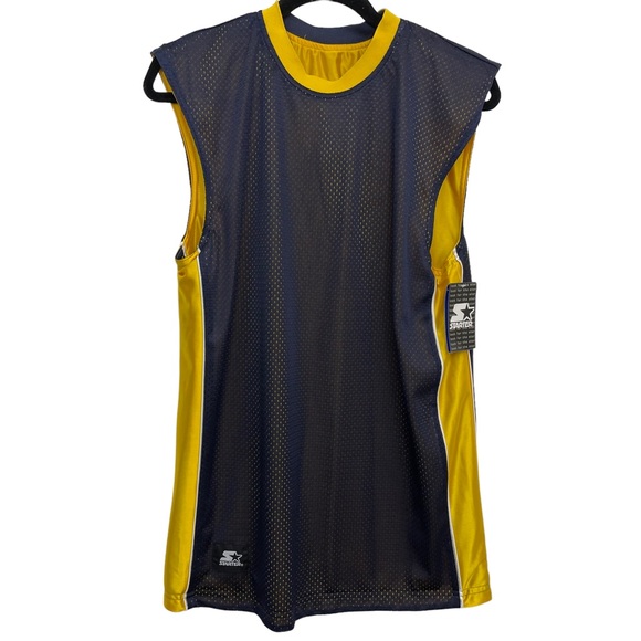 STARTER Other - Starter Mens Reversible Shooter Jersey Shirt Small Blue Gold Sleeveless